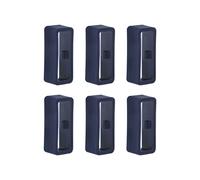 sourcing map 6pcs Montre Sangle Boucle Attache Anneaux 16mm Caoutchouc Montre Support Gardien Silicone pour Montre Bande, Bleu