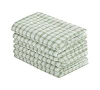 sourcing map 6pcs Serviette à Vaisselle Torchon à Vaisselle Hôtel Restaurant cuisine tissu coton 38 x 27cm Vert