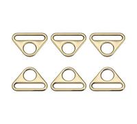 sourcing map 6Pcs Triangle Boucle Ajusteur 1.26" 32mm D Dee Bronze | Ajusteur Triangle avec Barre Pivot Clip, Anneau Boucle