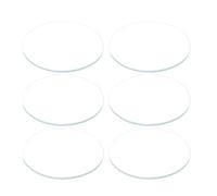 sourcing map 6pcs Verre de Montre Crystal Lentille bombé 38mm Diamètre 1.1mm Bord Épaisseur Double Dôme Rond Transparent Rechange Pièces pour Horlogerie Rechange
