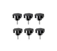 sourcing map- 6pcs Vis Serrage 48mm dia Bouton Hexagonal Prune Poignées M8×25mm