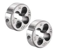 sourcing map 7/16"-14 UNC Filière Filetage Droite Main Rond Machine Alliage Acier 2Pcs