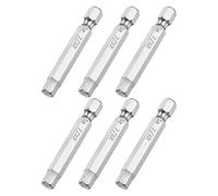 sourcing map 7/32" Magnétique Hex Tête Tournevis Embout, 1/4" Hex Tige 2" Longueur S2 Acier Puissance Outil, 6Pcs