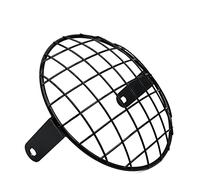 sourcing map 7.8" Couverture de Grille de Phare de Moto de Grille de Phare en métal Noir en métal