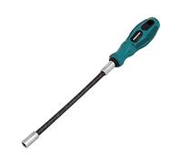 sourcingmap 7 mm Écrou pour douille hexagonale 310 mm de long Clé à molette Tournevis Outil à Main Noir Vert