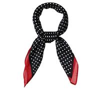 sourcing map 70cm Pois Carré Foulard Foulards Bandeau pour Femmes rouge noir 70 * 70 cm / 27,56 * 27,56 pouces (L * W)