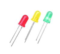 sourcing map 75 x 3mm Ronde Vert Rouge Jaune LED Light Emitting Diodes