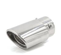 sourcing map 75mm Ton Argent admission Système échappement Silencieuxe échappement vers bas Conseils pour Auto Voiture