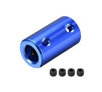 sourcing map 7mm à 8mm Alésage Coupleur Arbre Moteur Rigide Couplage Ensemble Vis L25XD14 Aluminium Alliage Accouplement Connecteur Accessoire Foncé Bleu 2pcs