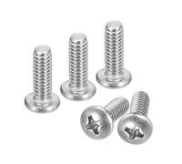 sourcing map #8-32x1/2" Poêle Tête Machine Vis, 304 Inox Acier 18-8 Vis, Phillips Lecteur, Entièrement Fileté, Lumineux Finition, Paquet de 50