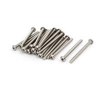 sourcing map 8# -32x2 pouces acier inoxydable 304 Vis cruciforme à tête cylindrique boulons vis à métaux 25PCS