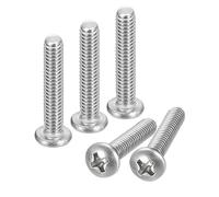 sourcing map #8-32x7/8" Poêle Tête Machine Vis, 304 Inox Acier 18-8 Vis, Phillips Lecteur, Entièrement Fileté, Lumineux Finition, Paquet de 20