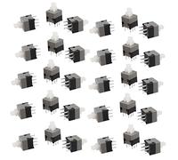 sourcing map 8.5x8.5mm plonger trou verrouillage poussoir bouton Auto Interrupteur tactile 30Pcs