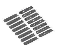 sourcing map 8 Paires Relance Sangle Couverture, 7 Trous Plastique Ajustable Chapeau Instantané Boucle Remplacement pour Capuchons Réparation (Noir)