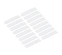 sourcing map 8 Paires Relance Sangle Couverture 7 Trous Plastique Blanc