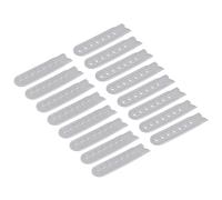 sourcing map 8 Paires Relance Sangle Couverture 7 Trous Plastique (Gris)