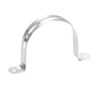 sourcing map 80mm Fixation Tuyau Clip Tube Attacher Collier de Serrage Pince Rigide Tuyau Sangle 2 Trous Tube Sangles 201 Acier Inoxydable 16Pcs