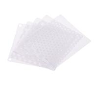 sourcing map 80mm Ordinateur Ventilateur Filtre Grilles PVC Maille Antipoussière Boîte Couvercle pour Ordinateurs Blanc Paquet de 5