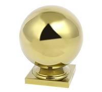 sourcing map 80mm x 80mm Boule d'ornement 201 or Acier inoxydable pour ton post clôture escalier Diamètre de la boule 120 mm