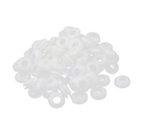 sourcing map 80pcs Passe Câble Caoutchouc Passe Fil Caoutchouc 6 mm Blanc