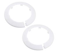 sourcing map 89mm Tube Couvercle Décoration PP Radiateur Écusson Eau Tube Mur Couvercle Blanc 2 Pcs