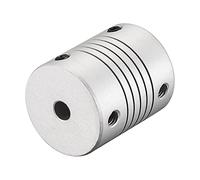 sourcing map 8mm à 5mm Coupleur Arbre Moteur Flexible Accouplement Argent