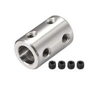 sourcing map 8mm à 8mm Alésage Coupleur Arbre Moteur Rigide Couplage Ensemble Vis L22XD14 45# Acier Connecteur Accessoire