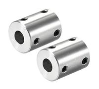 sourcing map 8mm à 8mm Alésage Coupleur Arbre Moteur Rigide Couplage Ensemble Vis L25XD20 Aluminium Alliage ACcouplement Connecteur Accessoire 2pcs