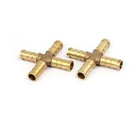 sourcing map 8mm Dia. forme croix 4-Voie tuyau tuyau carburant Air Raccord Connect 2pcs