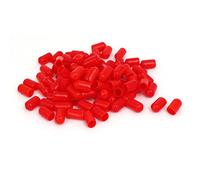 sourcing map 8mm Diamètre intérieur isolé en caoutchouc Vis couvercle protecteur Filetage 100pcs rouge