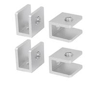sourcing map 8mm épaisseur étagère en verre Rectangle Clip pinces Support Support 4 Pcs