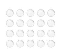 sourcing map 8mm Solide Rond Transparent Verre Bille Bouillantes Pierres Soda Chaux Verre Perles 200pcs