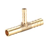 sourcing map 8mm x 5mm x 8mm Raccord Cannelé Tuyau Laiton Réducteur Barbelé Forme T 3 Voie Barbelé Connecteur Air Eau Carburant Gaz