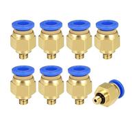 sourcing map 8pc PC6-M5 Raccord pneumatique droit raccord rapide tuyau flex fil 6mm M5