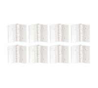 sourcing map 8pcs Acrylique Charnières, 1.2 x 1.34 pouce Mini Quincaillerie pliable Charnières Piano Charnières avec Montage Trou pour Coffret Coffret Artisanat, Blanc