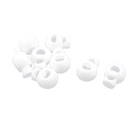 sourcing map 8PCS Arrêt de Cordon Verrous de cordon Plastique Monotrou Design Bascule Bouchon Ajustable Serrure Blanc