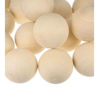 sourcing map 8Pcs Boules En Bois Rondes de 50mm de Diamètre, Sphères En Bois Massif Non Finies, Boules Artisanales Naturelles Pour Projets D'Artisanat Diy et Ornements Artistiques.