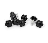sourcing map 8pcs Boutons de Serrage étoile Poignée M6 x 20mm, filetage mâle 25mm Dia Tête étoile vis type
