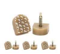 sourcing map 8pcs Chaussures Plastique Beige High Heel Taps Pointes 18mm x 15mm Femmes