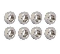 sourcing map 8pcs Écrou Pas à Gauche Hexagonal M8x1.25mm Filetage Métrique en Acier Inox 201