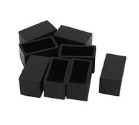 sourcing map 8pcs Embout Pied Chaise Bouchon Tampon Capuchon Protection Jambe Meuble Plancher en Plastique Noir 40 mm x 20mm