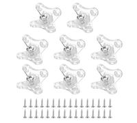 sourcing map 8pcs Équerre D'Angle Amovible, Supports En Forme De Papillon En Métal Avec Vis Pour Étagères, Armoires, Meubles En Bois (Transparent)