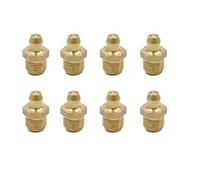 sourcing map 8pcs Graisseur Droit 1/8" Laiton Filetage Raccord Graissage Embout pour Voiture Moto