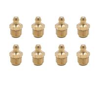 sourcing map 8pcs Graisseur Droit M12x1.25 Filetage Raccord Graisseur Laiton pour Auto Moto