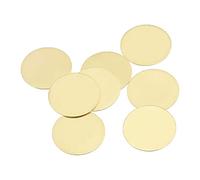 sourcing map 8pcs Laiton Estampage Blanc, Métal Bricolage Étiquette pour Artisanat, Pendentif Décoration 27mmx0.8mm