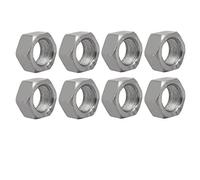 sourcing map 8pcs M24 Pas 1,5mm filetage acier carbone métrique écrou Hex gauche