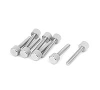 sourcing map 8pcs M4 x 25 mm Vis moletée à tête plate vis à oreilles pour Boîtier d'ordinateur en acier inoxydable