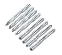 sourcing map 8Pcs M6 Vis Double Filetage Boulon Longueur 60mm Double Tête | Autotaraudeuse 6mm Bois Joint Meubles Jambes