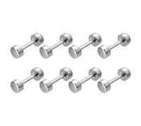 sourcing map 8pcs Métal Sac Sangle Connecter Boucles, 16x26mm Porte-monnaie Vis Fixation Rivets Barbell Forme pour Sac Main Ceinture Poignée Connectif Décoration (Argent Ton)