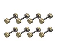 sourcing map 8pcs Métal Sac Sangle Connecter Boucles, 19x29mm Porte-monnaie Vis Fixation Rivets Barbell Forme pour Sac Main Ceinture Poignée Connectif Décoration (Bronze Ton)